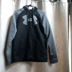 Under  Armour black and grey hoodie